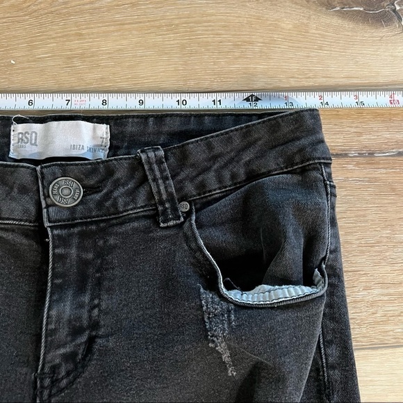 𝅺RSQ Ibiza skinny black distressed jeans, size 7, super stretchy. - Picture 7 of 9